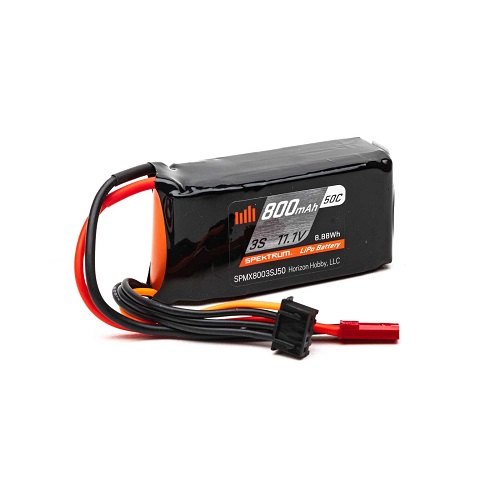 SPMX8003SJ50 - 11.1V 800mAh 3S 50C LiPo BEC Spektrum SPMX8003SJ50