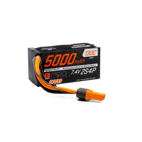 SPMXDRB2 - 7.4V 5000mAh 2S 130C Smart No Prep Drag LiPo Battery: IC5 Spektrum SPMXDRB2