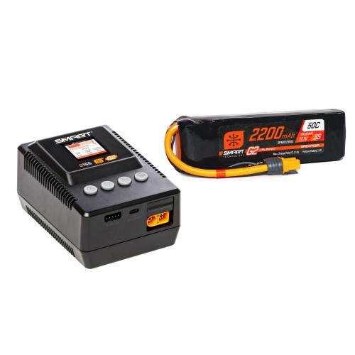 SPMXPSA400I - Smart Powerstage Air Bundle: G2 2200mAh 3S LiPo IC3 & S155 Charger Spektrum SPMXPSA400I