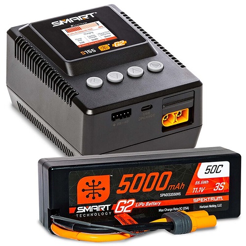 SPMXPSS300I - Spektrum Smart PS 1 x 3S LiPo & S155 Charger Bundle SPMXPSS300I