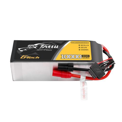 TAA100006S30AX - Tattu 10000mah 22.2V 30C 6S1P Lipo Battery Pack with AS150+XT150 Plug TAA100006S30AX