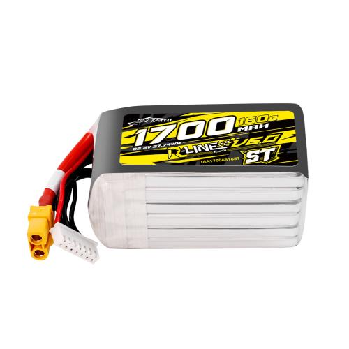 TAA17006S16ST - Tattu R-Line 1700 mAh. 160C. 22.2 V. 6S1P LiPo-Akku TAA17006S16ST
