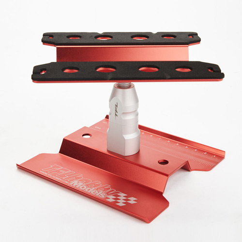 TC1505-02R - Montagestand hoch 1_10 drehbar rot eloxiert TFL Racing TC1505-02R