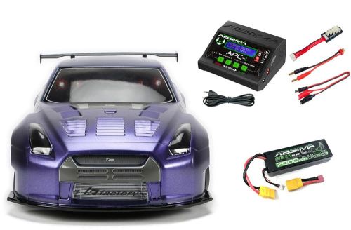 TM503017-R35-SET - E4D-MF - R35 1_10 Brushed Lila- 4WD Drift - RTR SET Team Magic TM503017-R35-SET