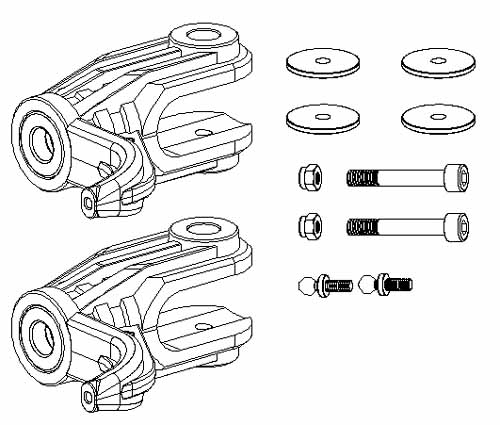 TPA21200XX - Hauptrotorblatthalter - Set TSA Model TPA21200XX