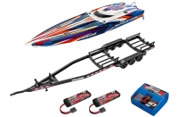 TRX103076-4-ORNG-SET - Traxxas SPARTAN SR orange mit Anhaenger. Akku und Ladegeraet