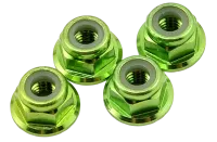 TRX1747G - Traxxas Muttern 4mm green mit Flansch