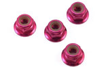 TRX1747P - Traxxas Muttern 4mm pink mit Flansch