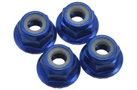 TRX1747R - Traxxas Muttern 4mm blue mit Flansch