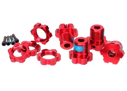 TRX5353R - Radmutter_Radmitnehmer 17mm (4) rot eloxiert Traxxas TRX5353R