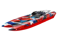 TRX57046-4REDR - Traxxas DCB M41 40 Zoll Catamaran Brushless Rot_Blau