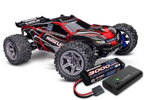 TRX67164-4ZRED - TRAXXAS Rustler 4x4 BL-2S rot 1_10 Stadium-Truck RTR TRX67164-4ZRED