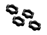 TRX7758A - Wheel nuts splined 17mm serrated blck XMAXX. E-REVO