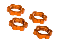 TRX7758T - Wheel nuts splined 17mm serrated blue XMAXX. E-REVO