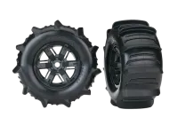 TRX7773 - Paddle-Reifen auf Felge X-MAXX schwarz (2 Stk.)