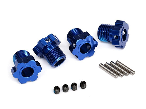 TRX8654 - Radmitnehmer 17mm splined blau eloxiert (4 Stk.) Traxxas TRX8654