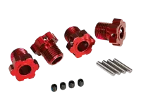 TRX8654R - Radmitnehmer 17mm splined rot eloxiert (4 Stk.)