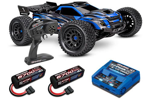 TRX78086-4BLUEC4 - TRAXXAS XRT 4x4 VXL blau RTR Akku Ladegeraet Combo 4 TRX78086-4BLUEC4